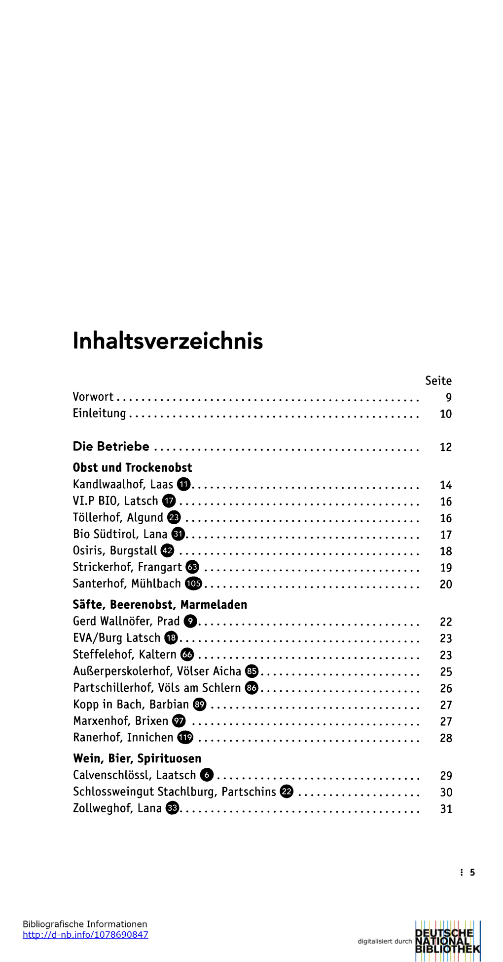 Inhaltsverzeichnis