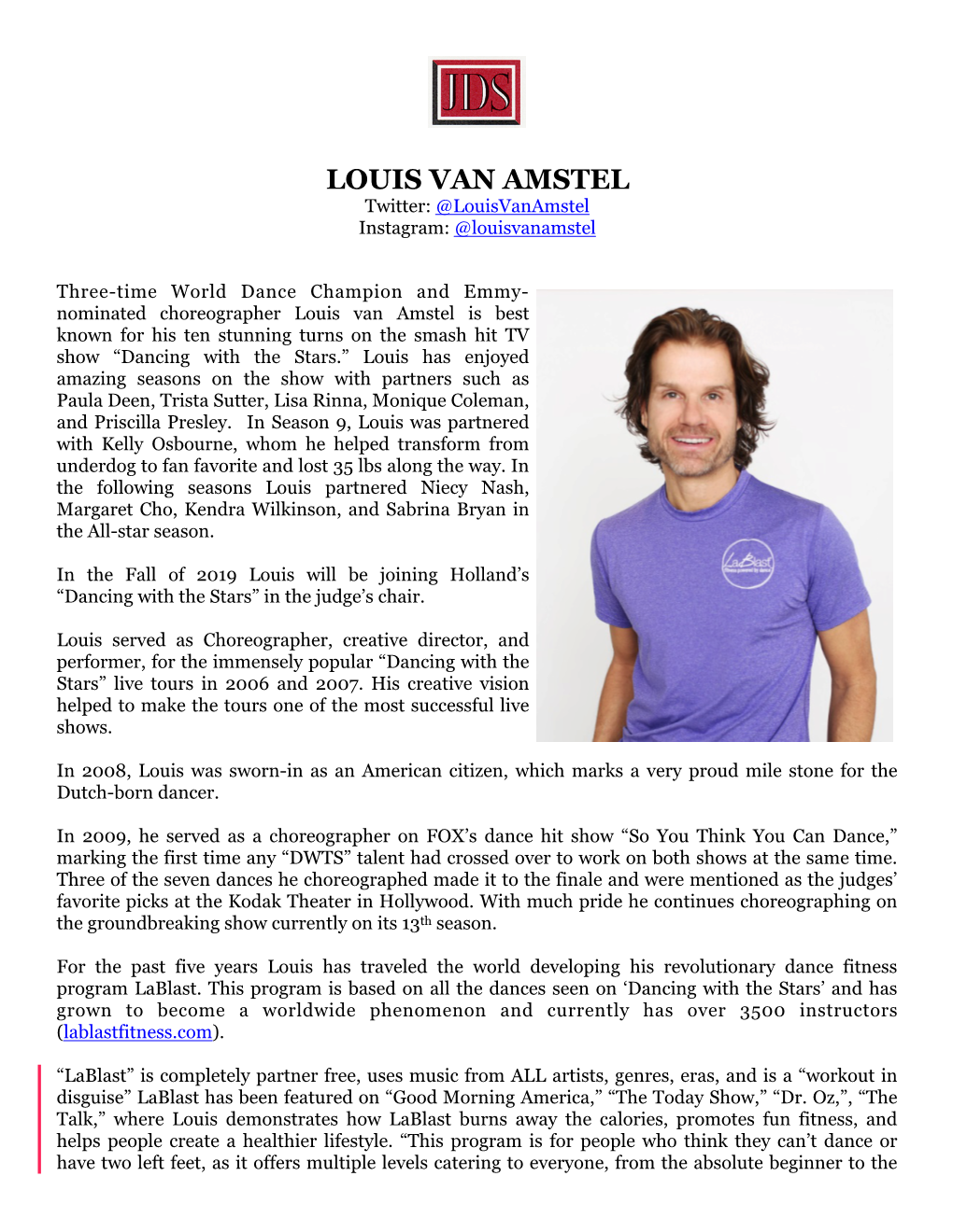 2019 Louis Van Amstel