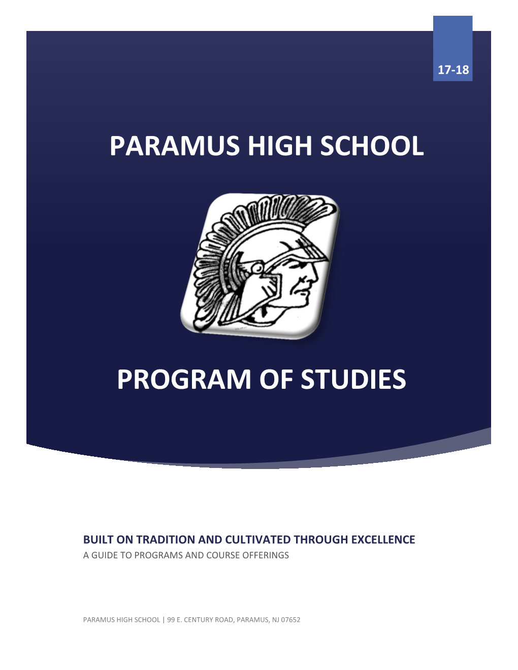 Paramus High School Program of Studies 2017-18 School Year
