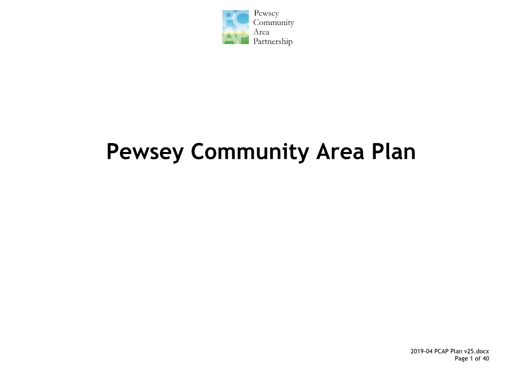 Pewsey Community Area Plan