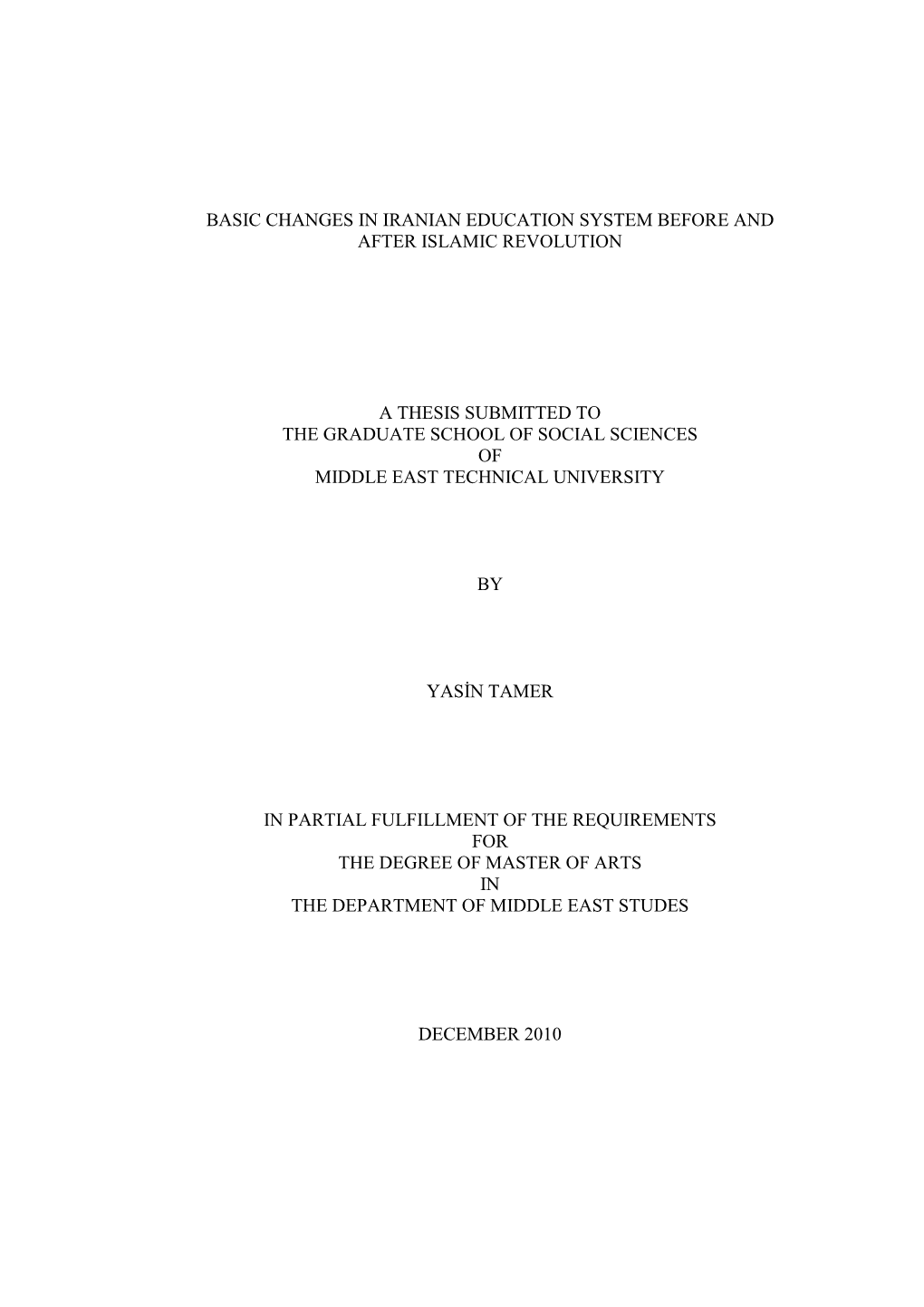 Basic Changes in Iranian Education System Before and After Islamic Revolution