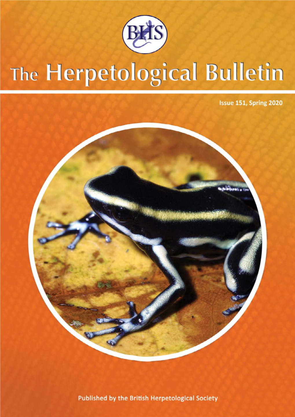 THE HERPETOLOGICAL BULLETIN the Herpetological Bulletin Is a Quarterly Publication in English, Without Page Charges to Authors