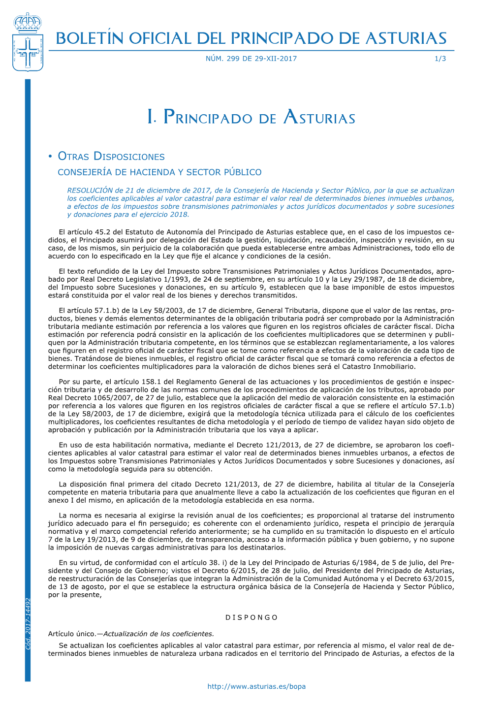 Boletín Oficial Del Principado De Asturias