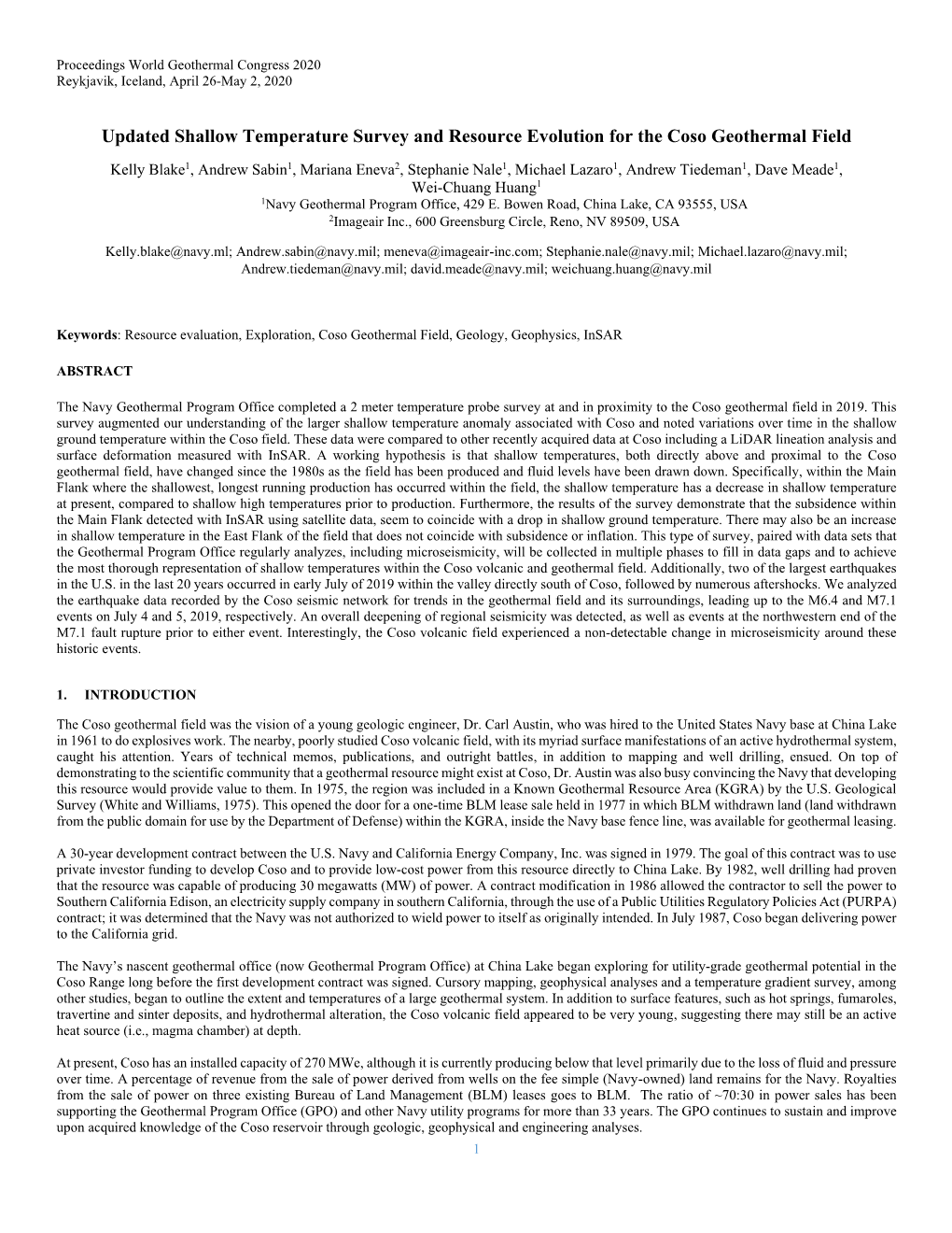 Updated Shallow Temperature Survey and Resource Evolution for the Coso Geothermal Field