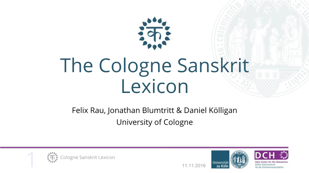 The Cologne Sanskrit Lexicon