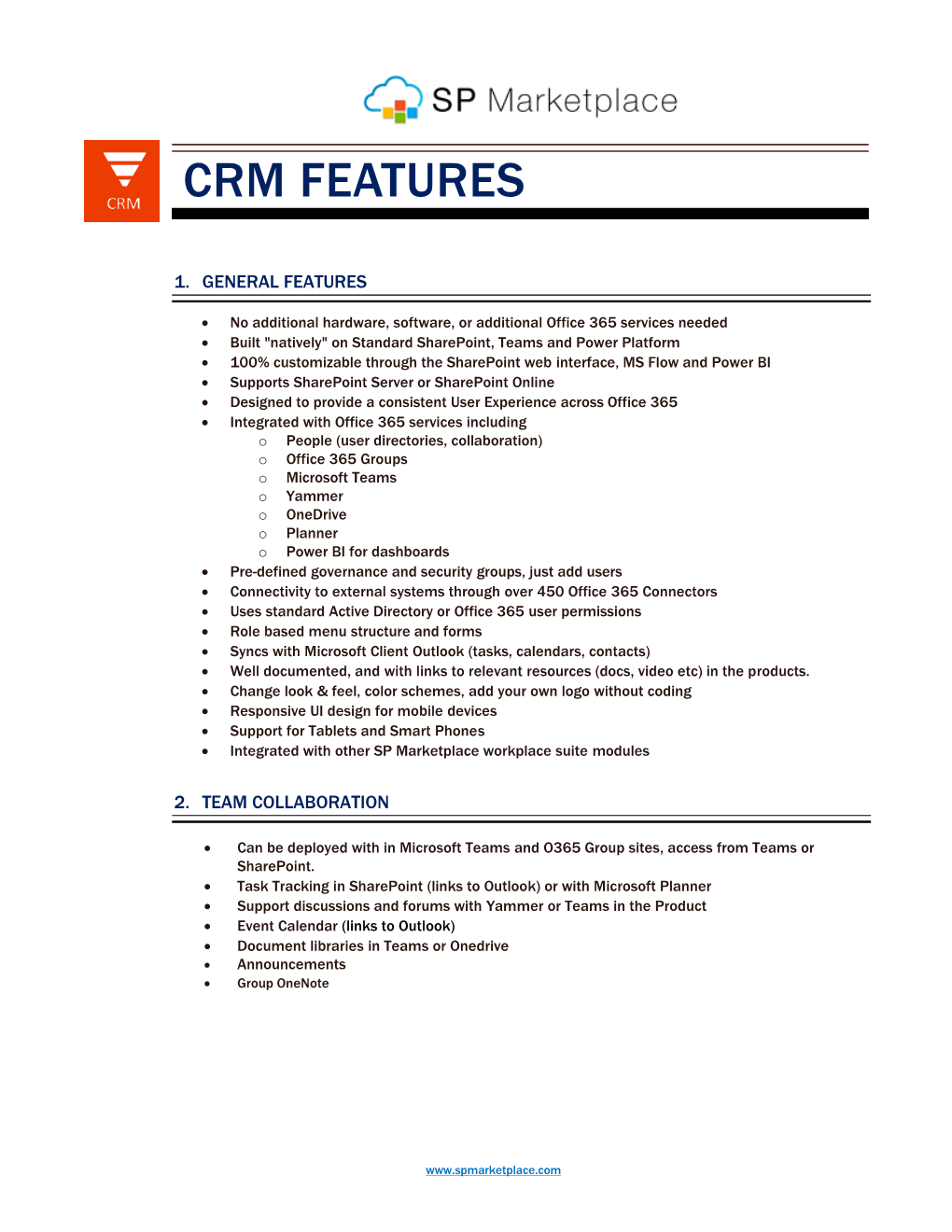 Crm Features