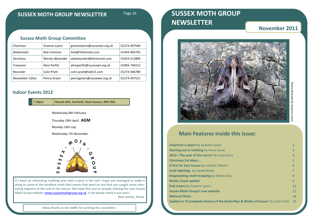 Sussex Moth Group Newsletter