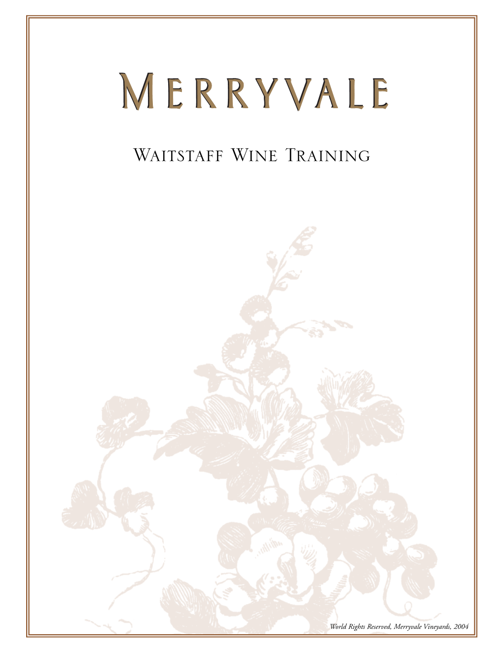 Waitstaff Wine Training