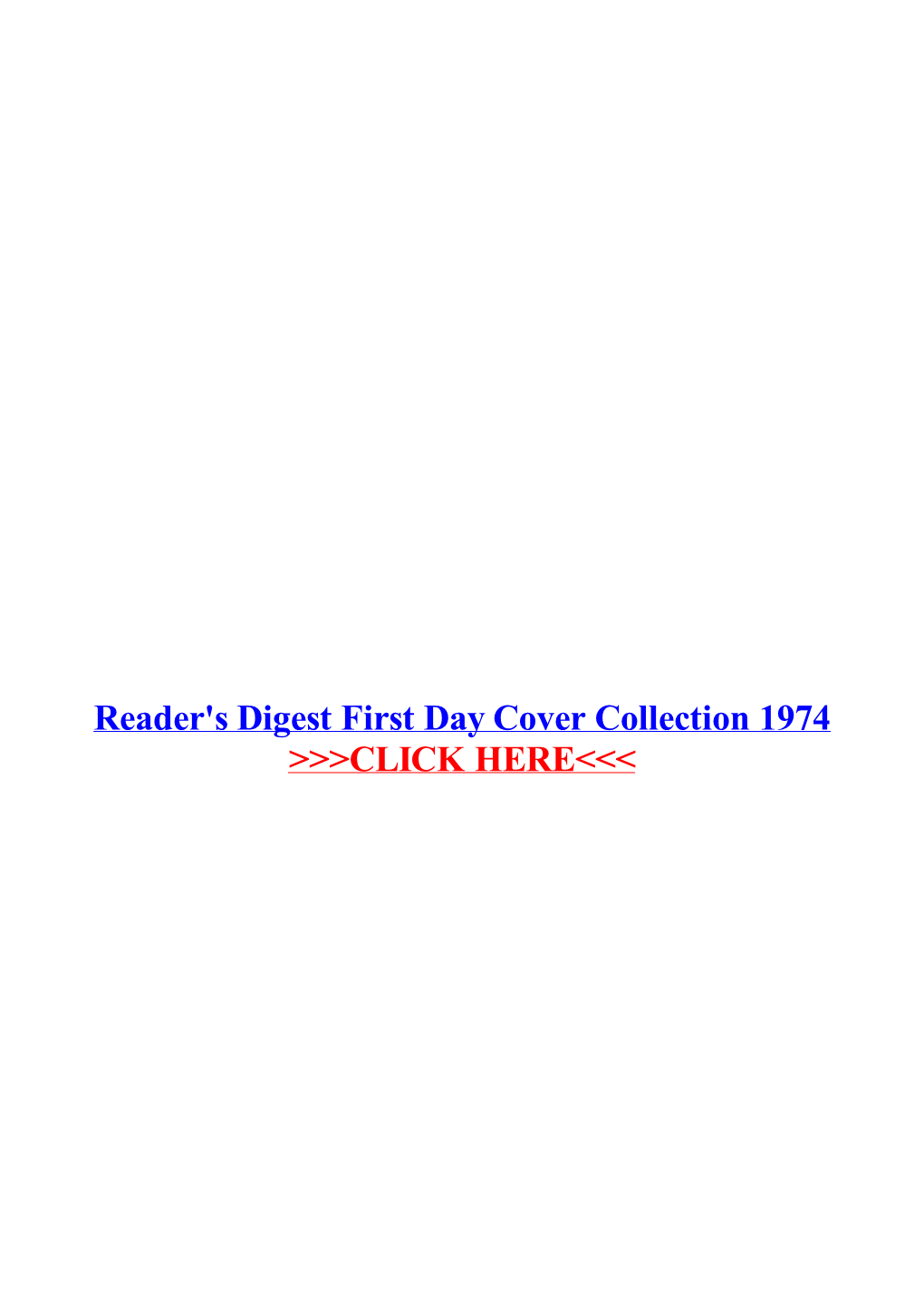 Reader's Digest First Day Cover Collection 1974