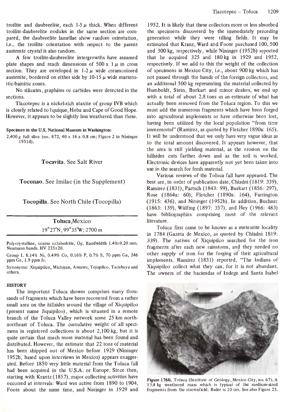 Handbook of Iron Meteorites, Volume 3 (Toluca – Tombigbee River)