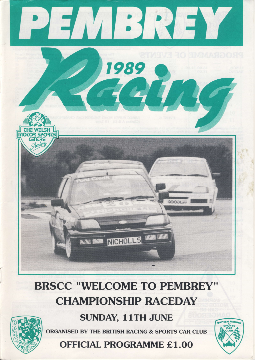 Brscc ''Welcome to Pembrey'' Championship Raceday