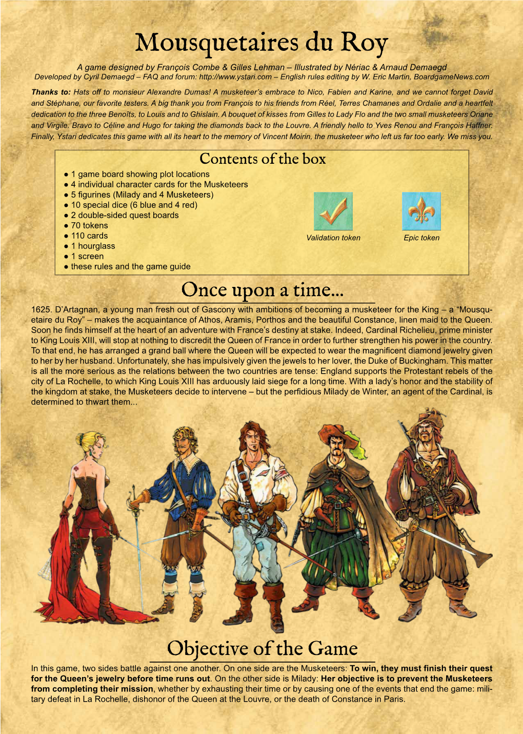 Mousquetaires Du Roy Rulebook