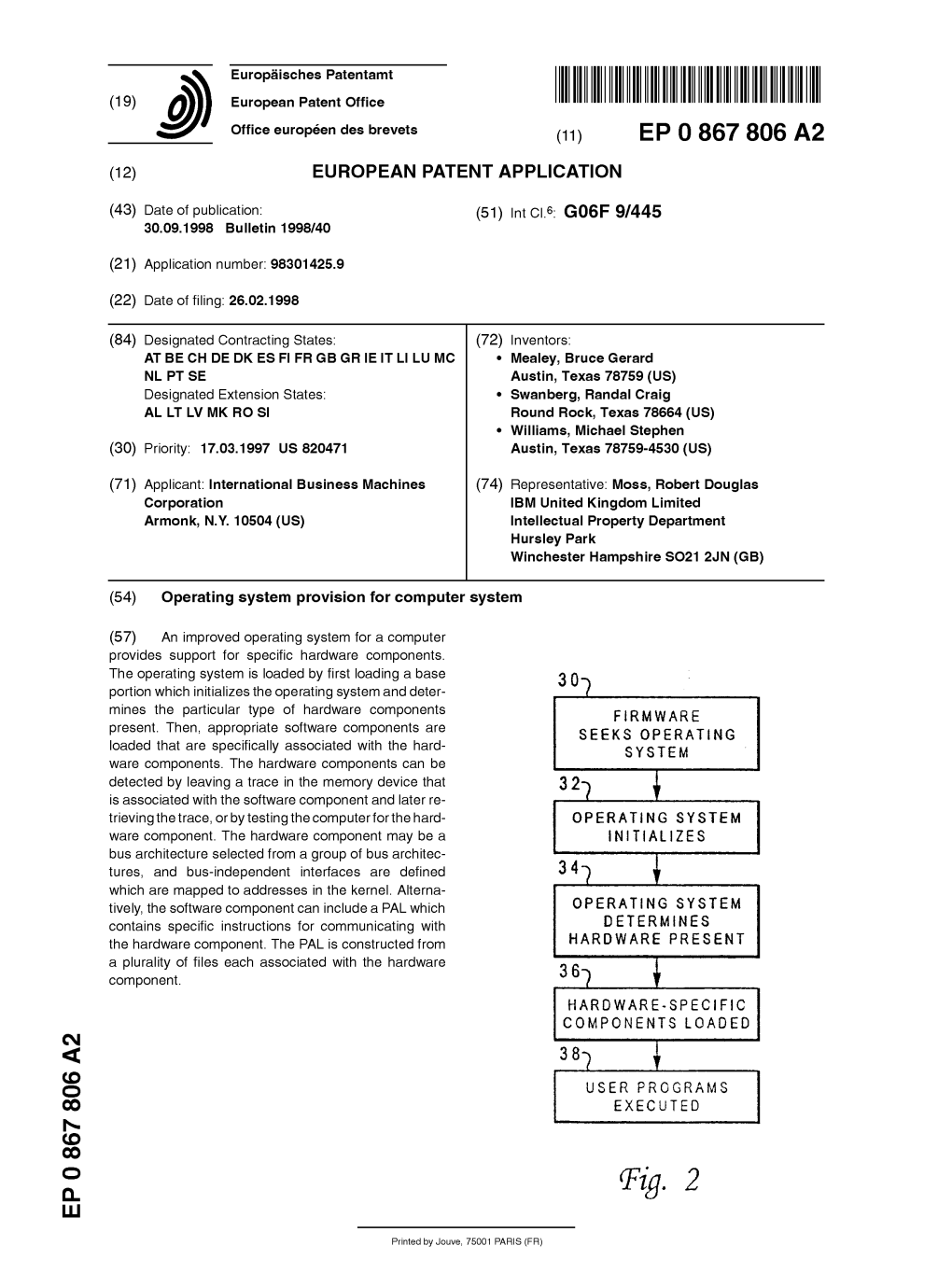 Operating System Provision for Computer System