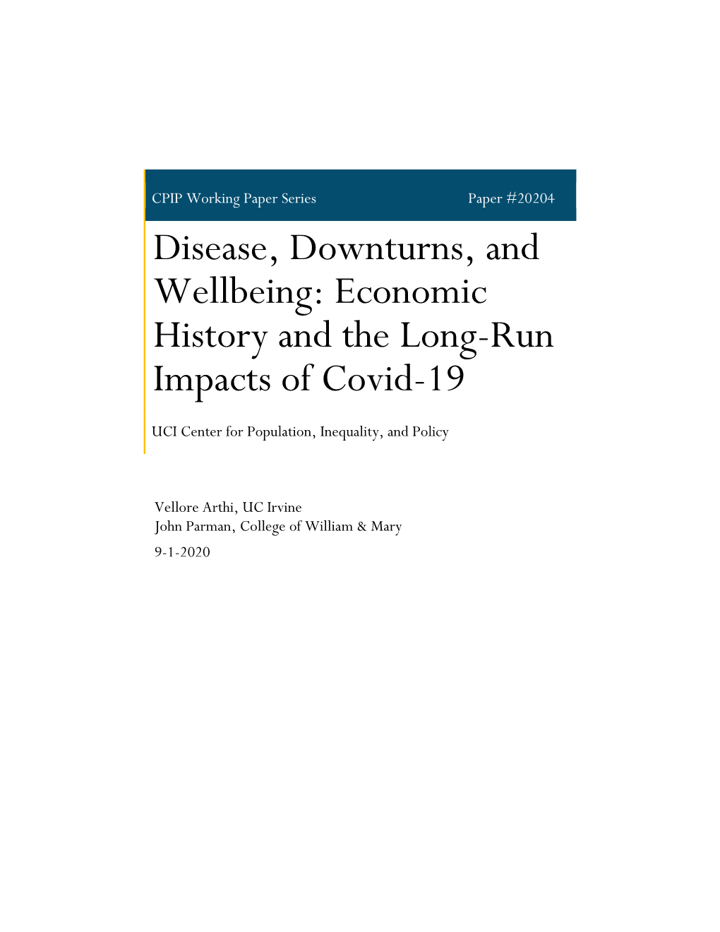 The 1918 Influenza Pandemic) and Historical Recessions (With a Focus on the Great Depression)