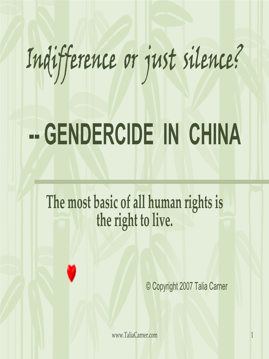 Gendercide in China