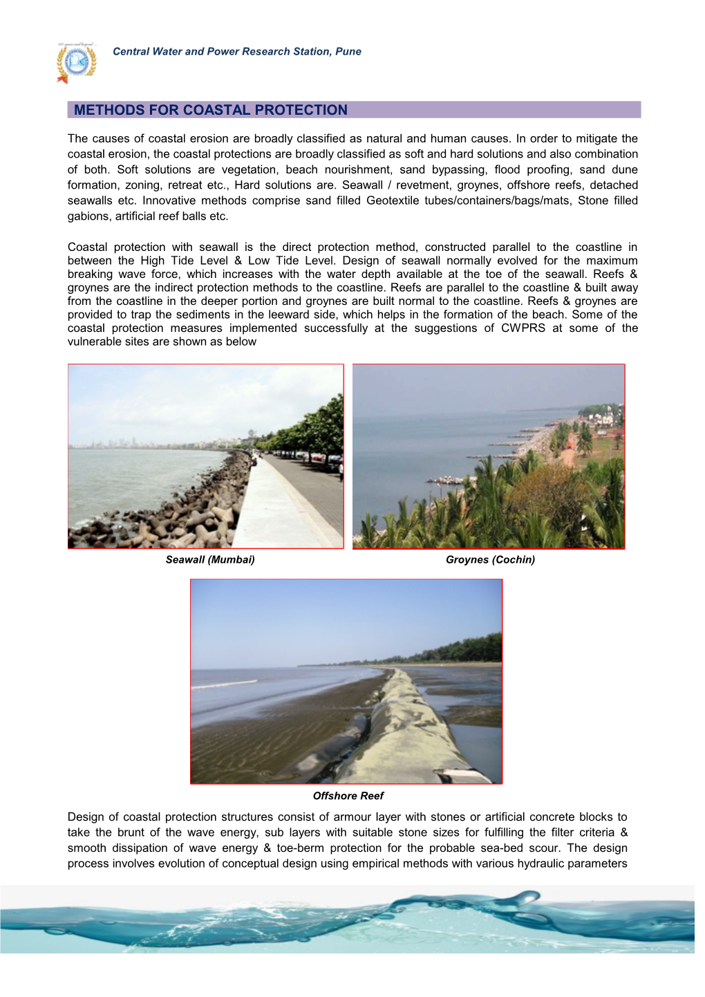 Methods for Coastal Protection