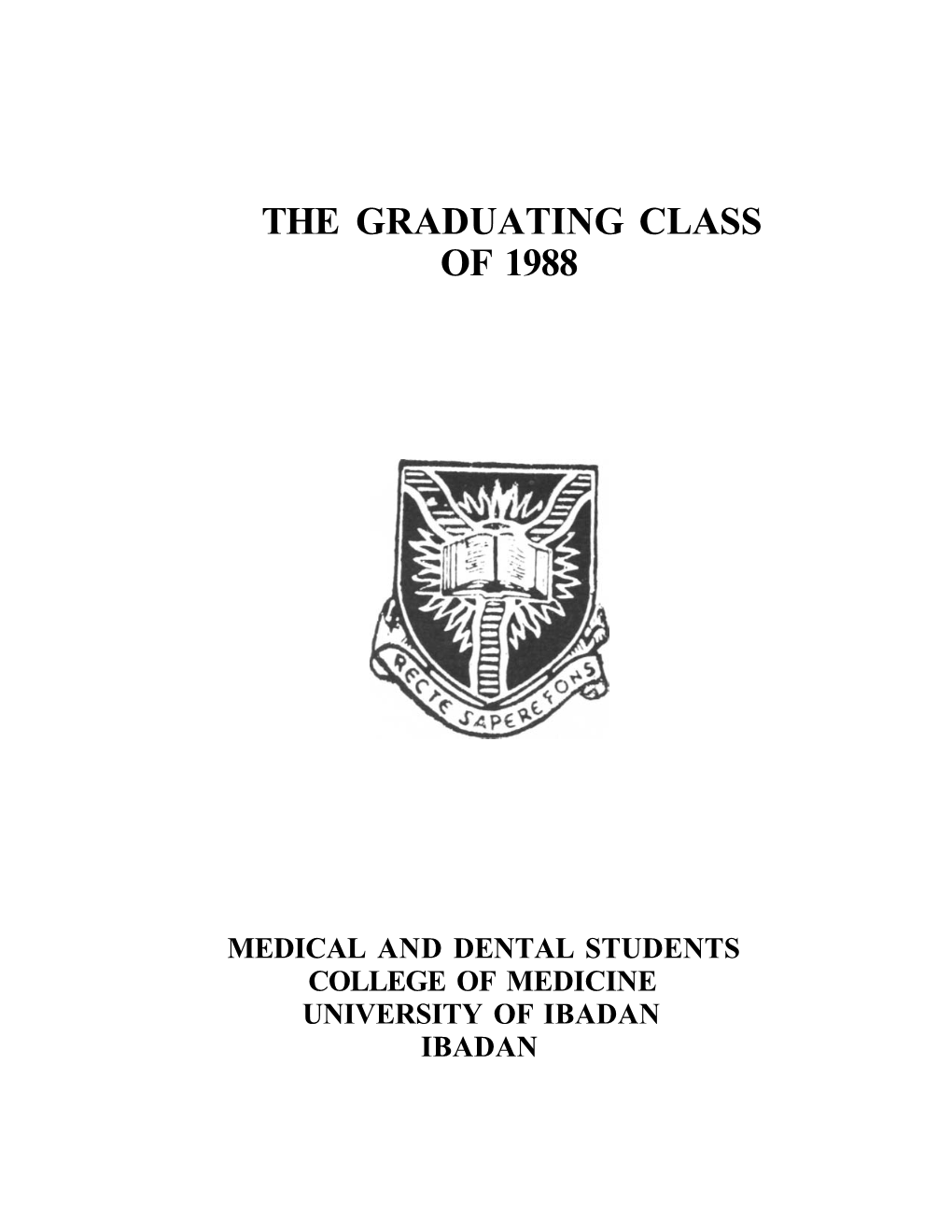 The Graduating Class of 1988