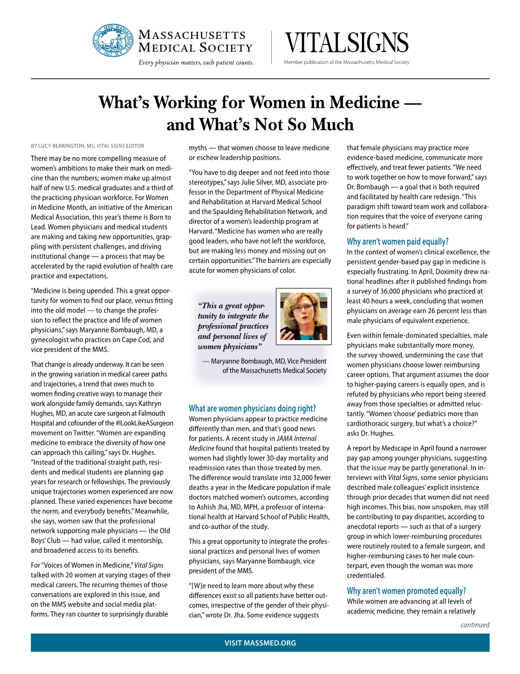 What's Working for Women in Medicine