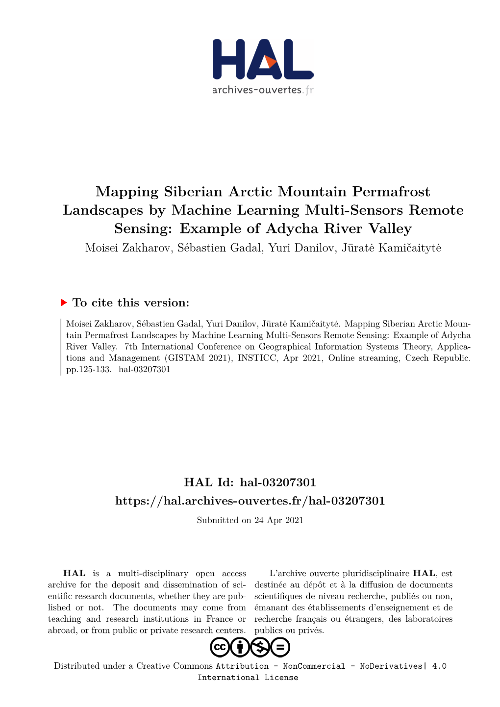 Mapping Siberian Arctic Mountain Permafrost