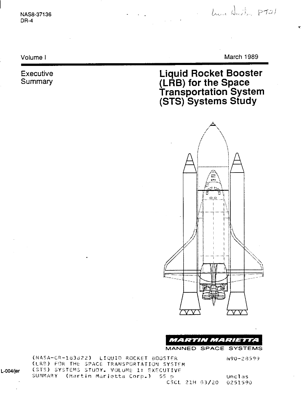 Liquid Rocket Booster Summary (LRB) for the Space Transportation System (STS) Svstems Study