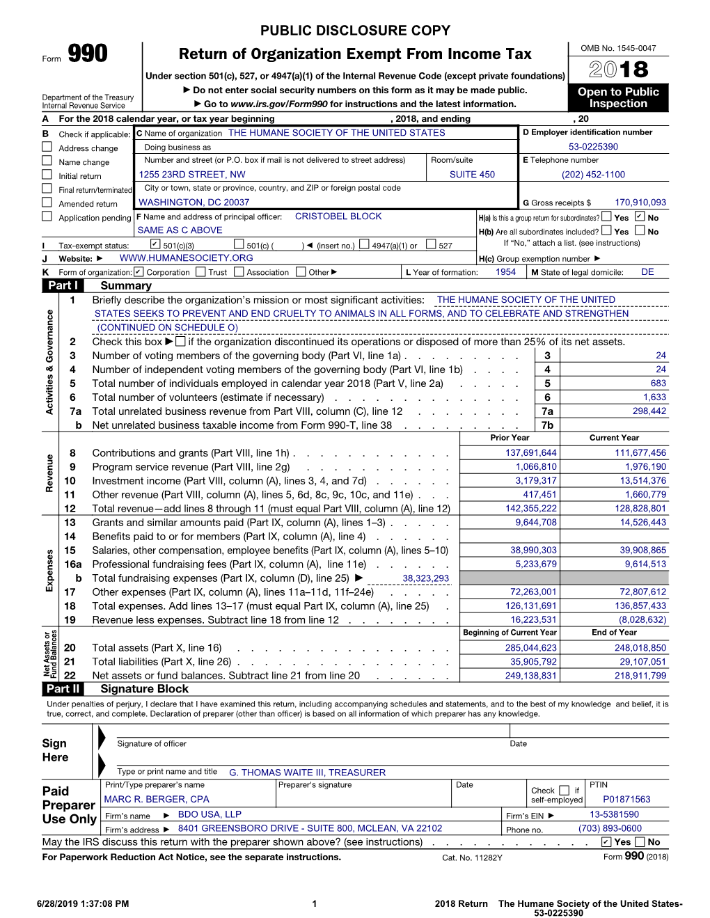 Return of Organization Exempt from Income