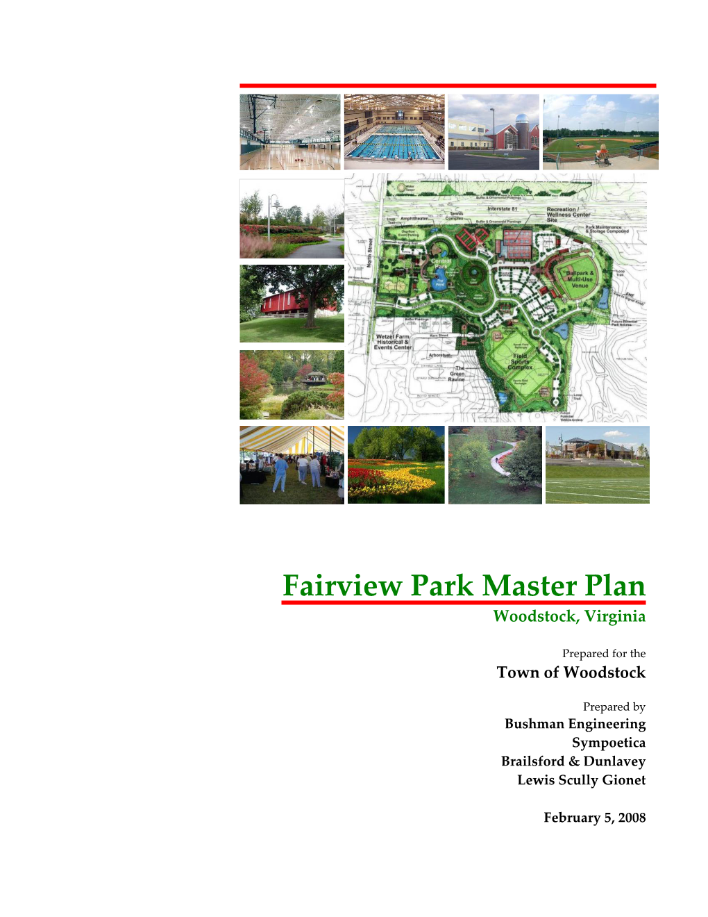 Fairview Park Master Plan Woodstock, Virginia