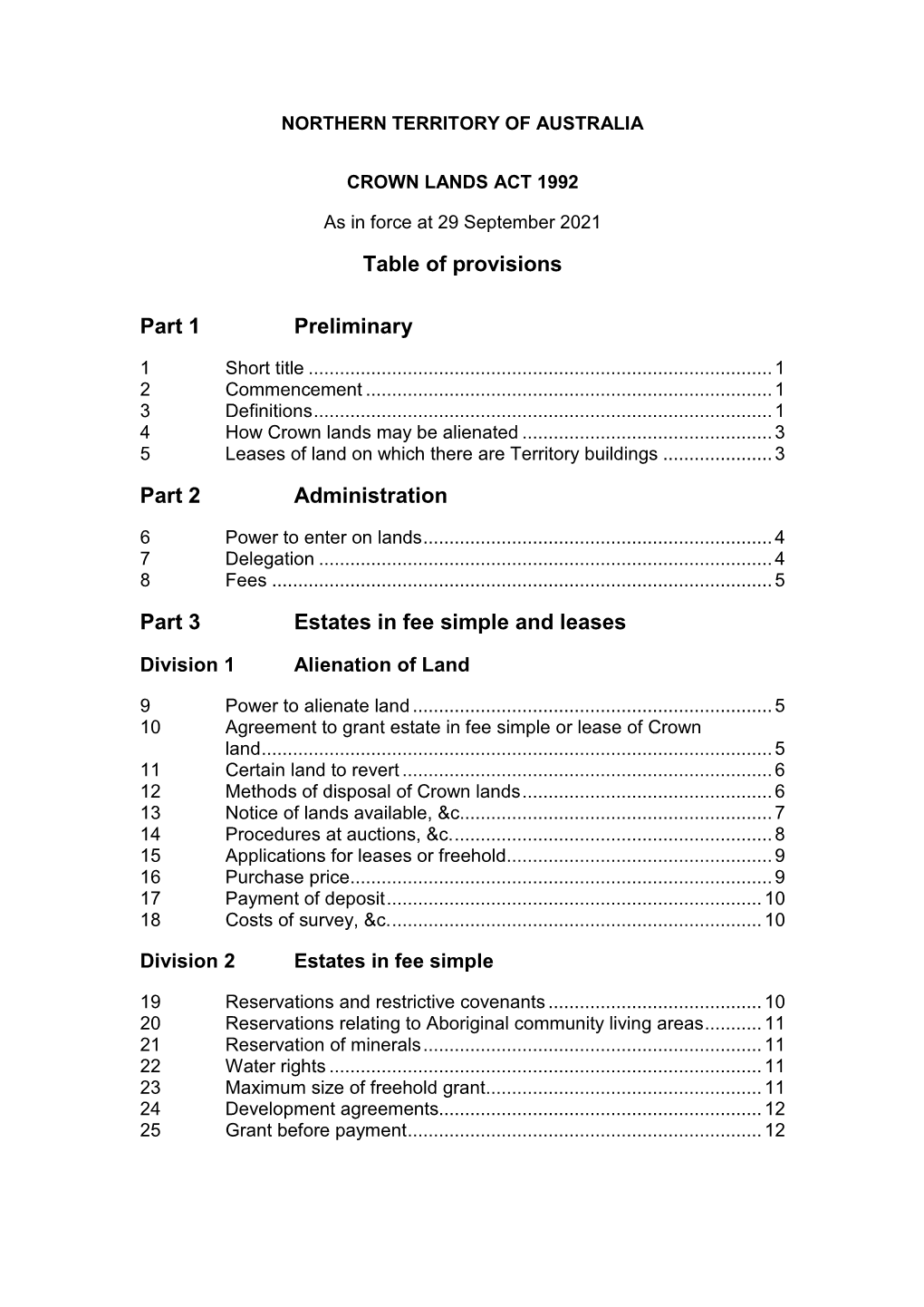 Northern Territory of Australia Crown Lands Act