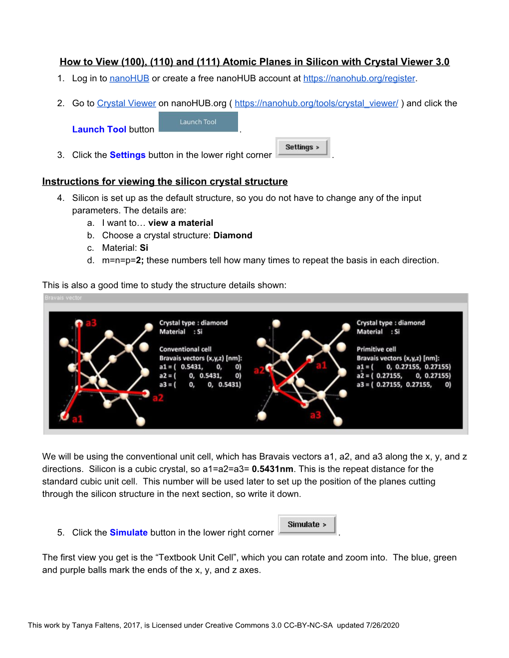 (100), (110) and (111) Atomic Planes in Silicon with Crystal Viewer 3.0 1