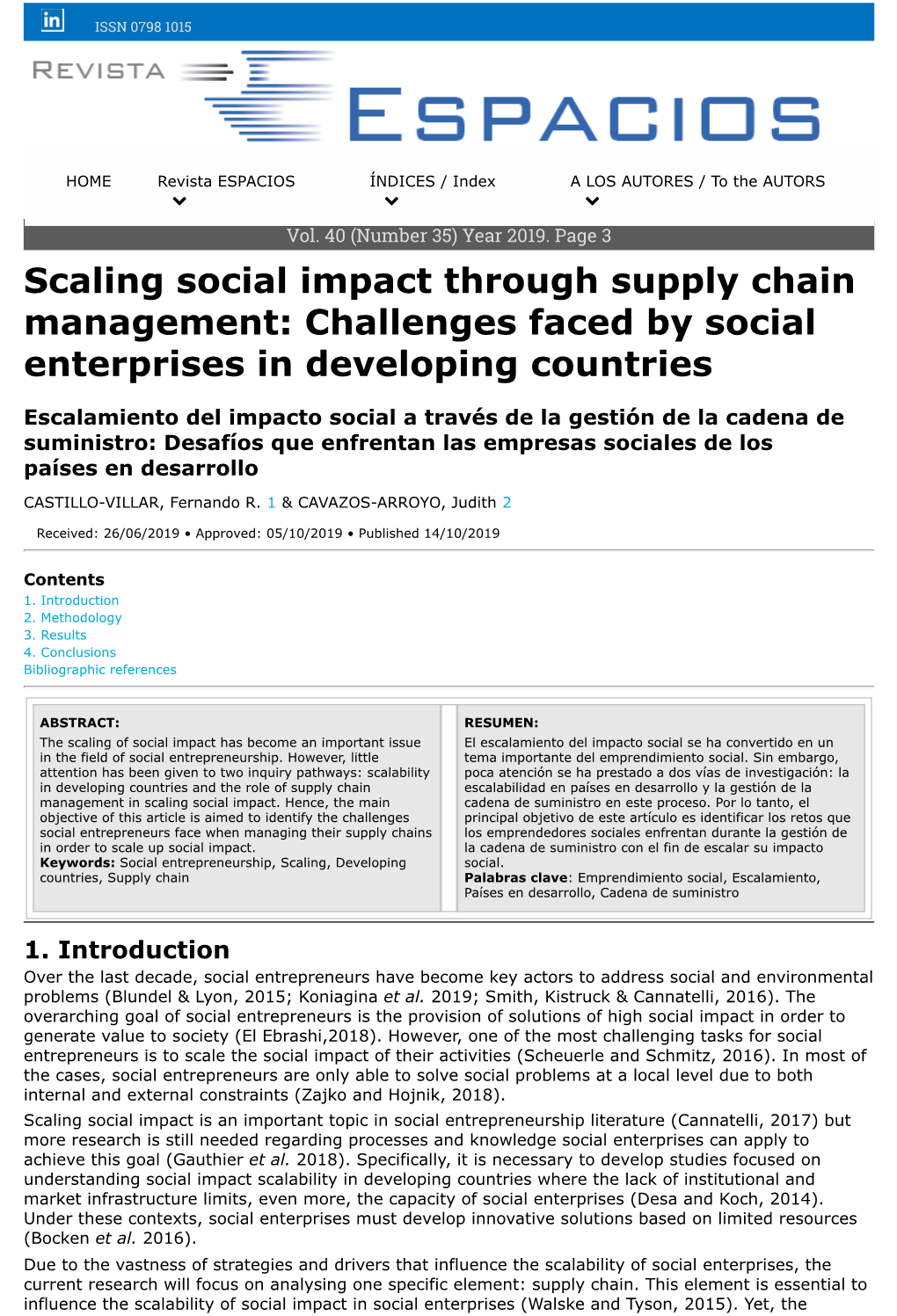 Scaling Social Impact Through Supply Chain Management: Challenges Faced by Social Enterprises in Developing Countries