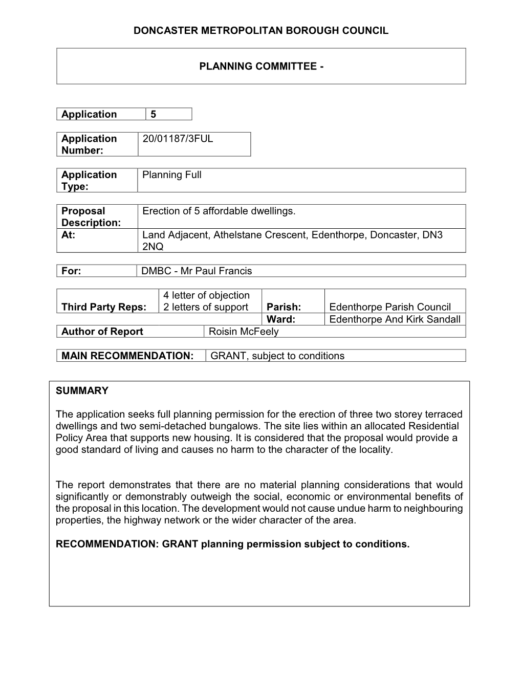 Doncaster Metropolitan Borough Council Planning