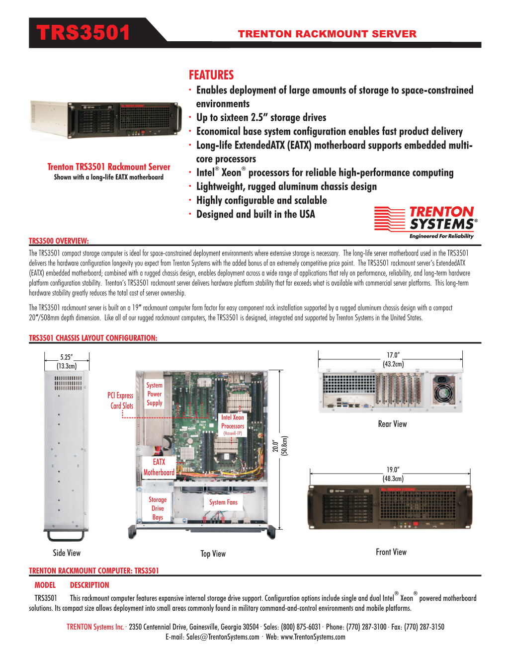 Trs3501 Trenton Rackmo Unt Server