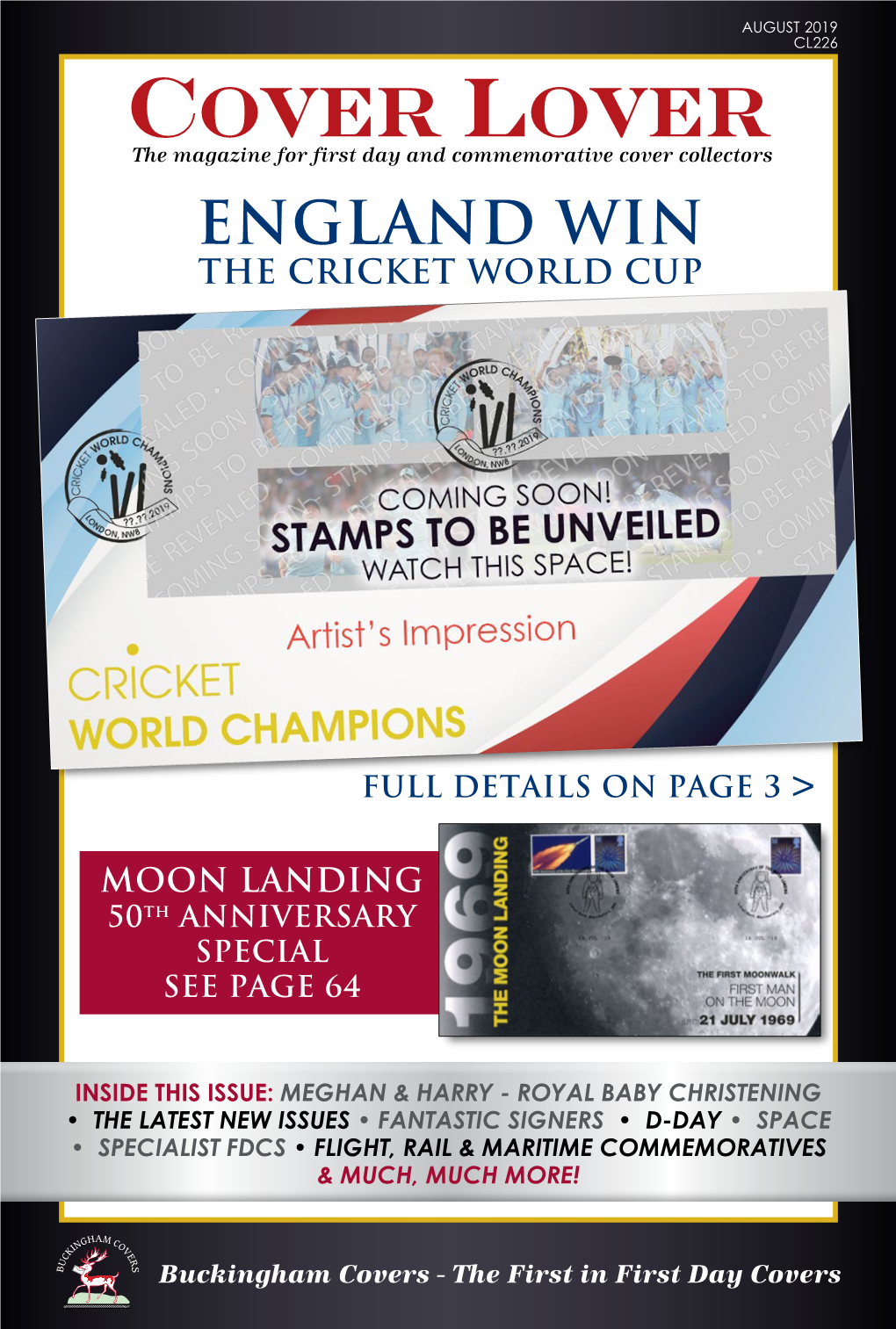 Cover Lover the Magazine for First Day and Commemorative Cover Collectors ENGLAND WIN the CRICKET WORLD CUP