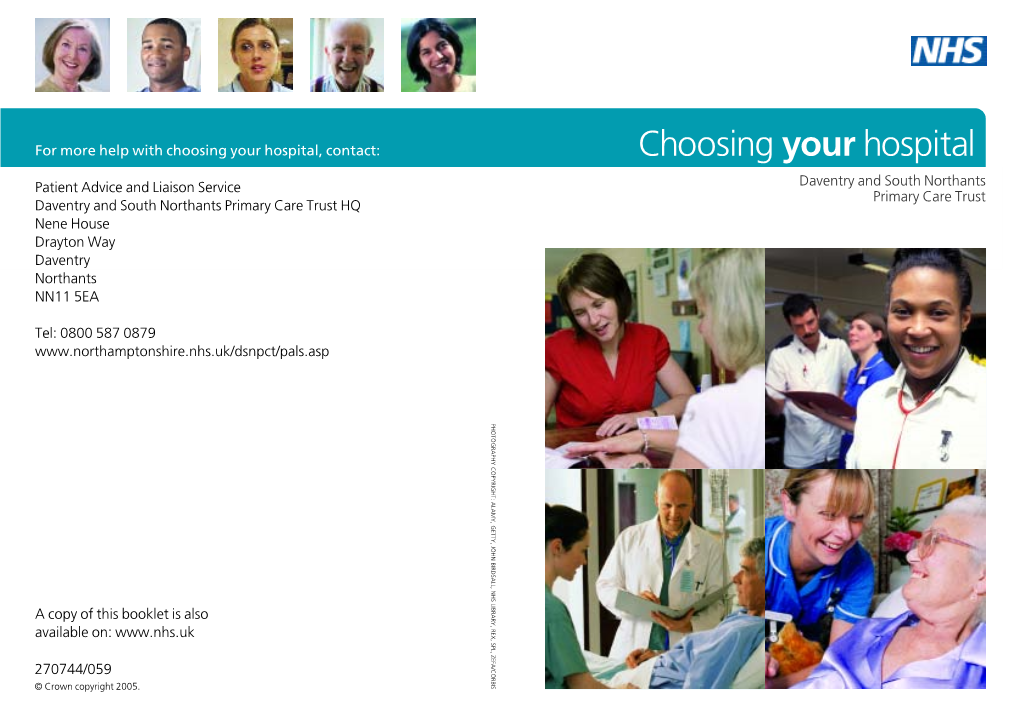 Choosing Your Hospital, Contact: Choosing Your Hospital