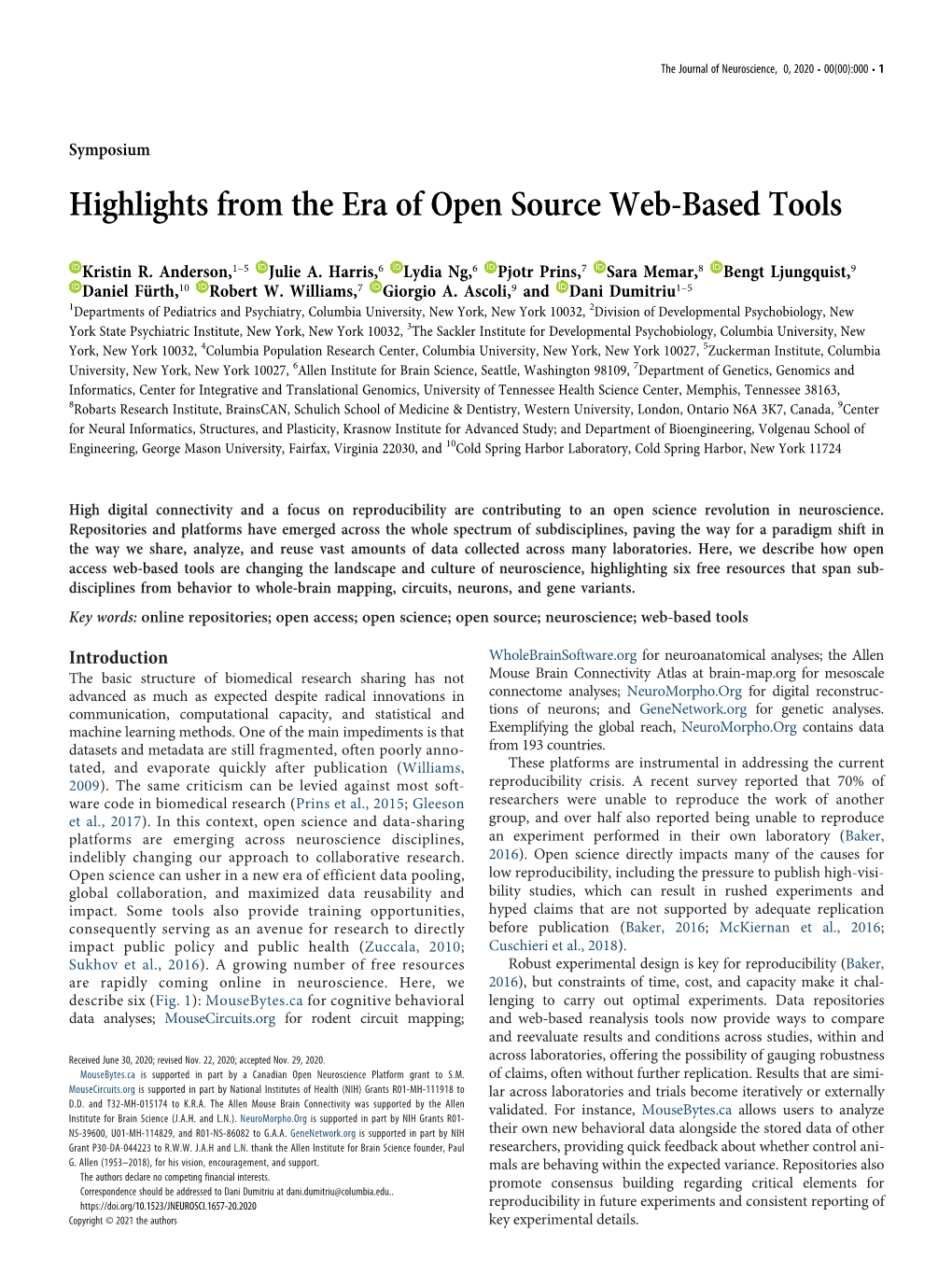 Highlights from the Era of Open Source Web-Based Tools