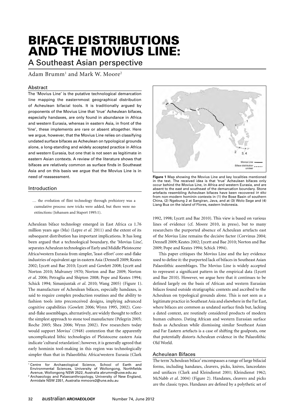 Biface Distributions and the Movius Line: a Southeast Asian Perspective