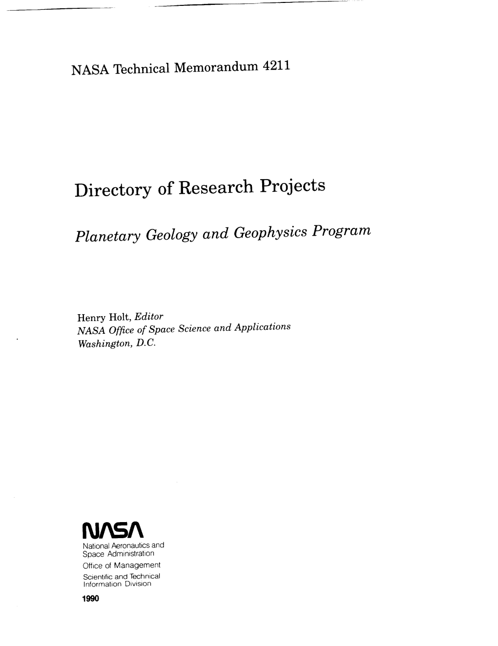 Directory of Research Projects