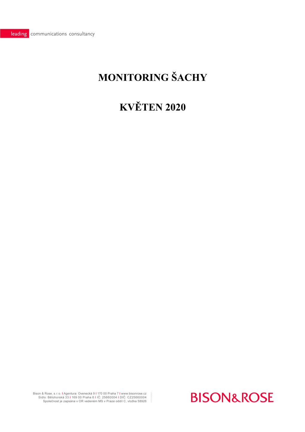 Monitoring Šachy Květen 2020