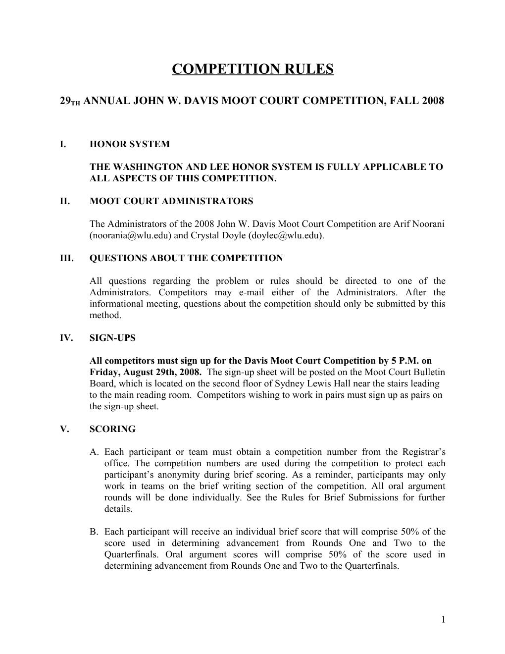 2003 Consolidated Rules Schedules