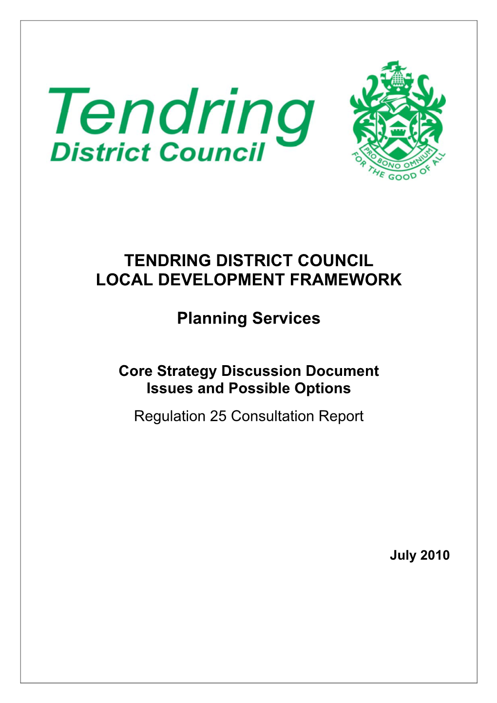 Tendring District Council Local Development Framework