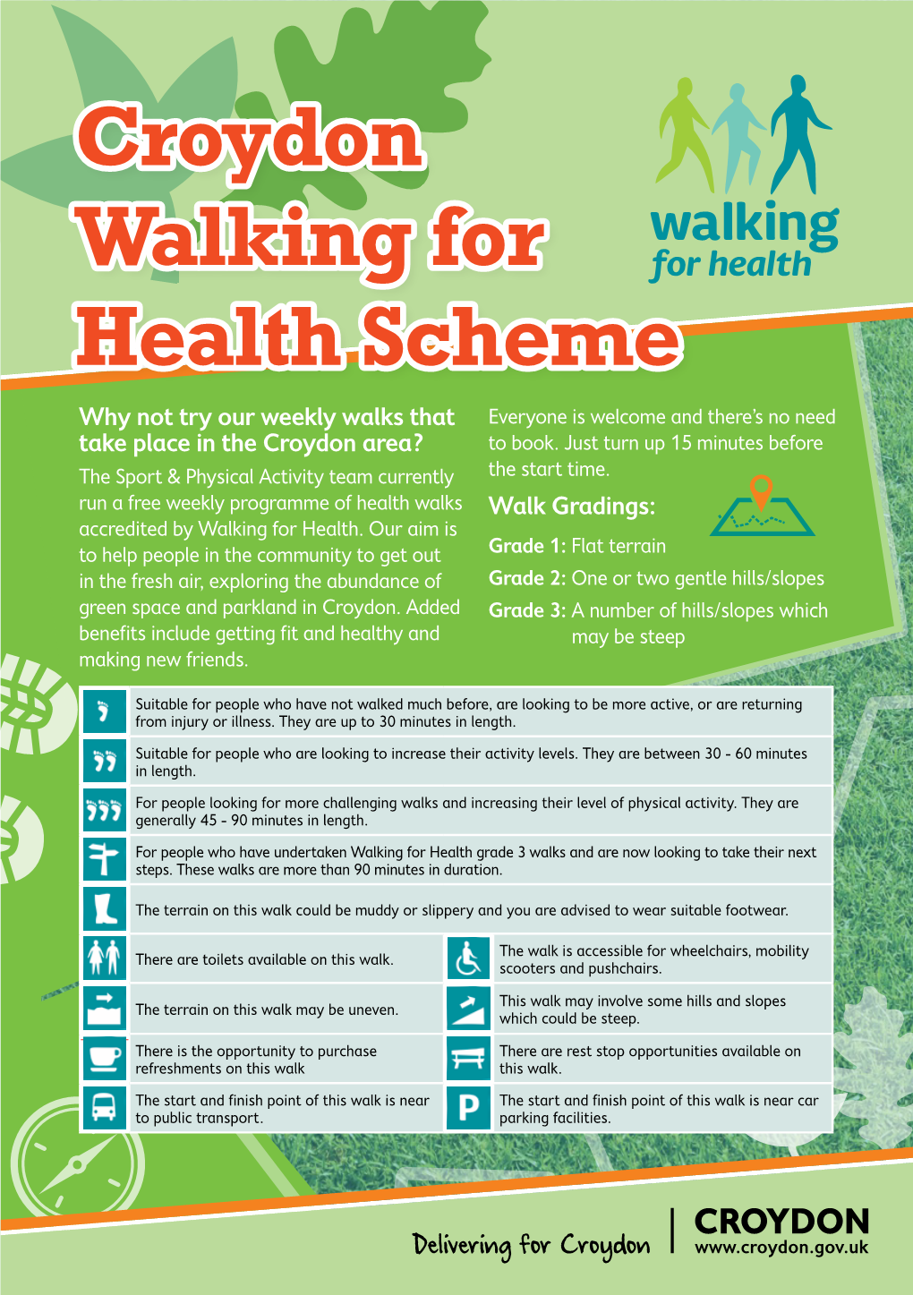 Croydon Walking for Health Scheme Why Not Try Our Weekly Walks That Everyone Is Welcome and There’S No Need Take Place in the Croydon Area? to Book