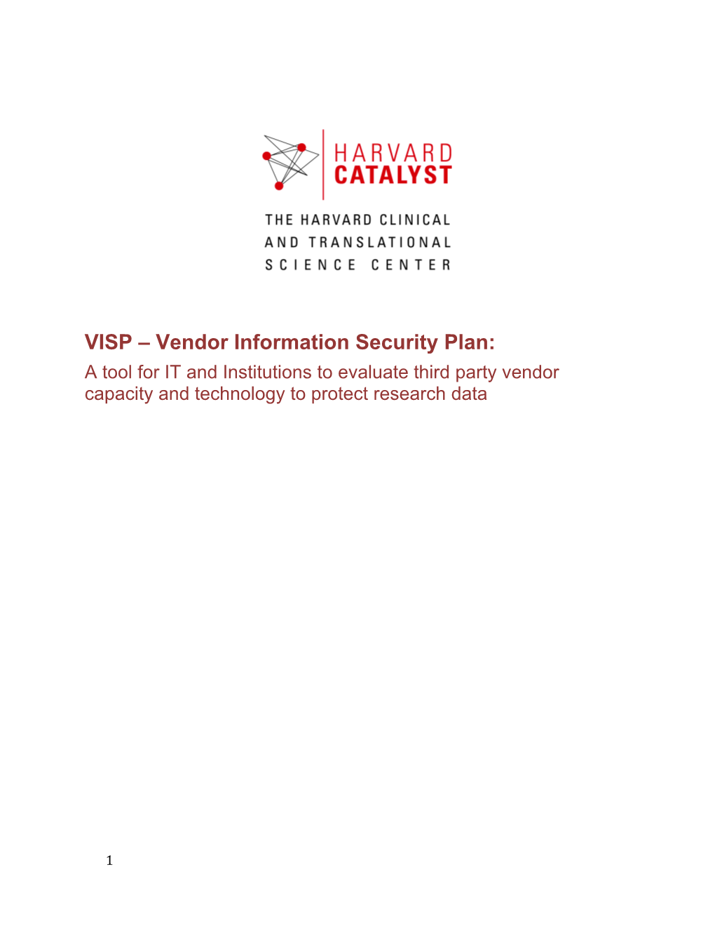 VISP Vendor Information Security Plan