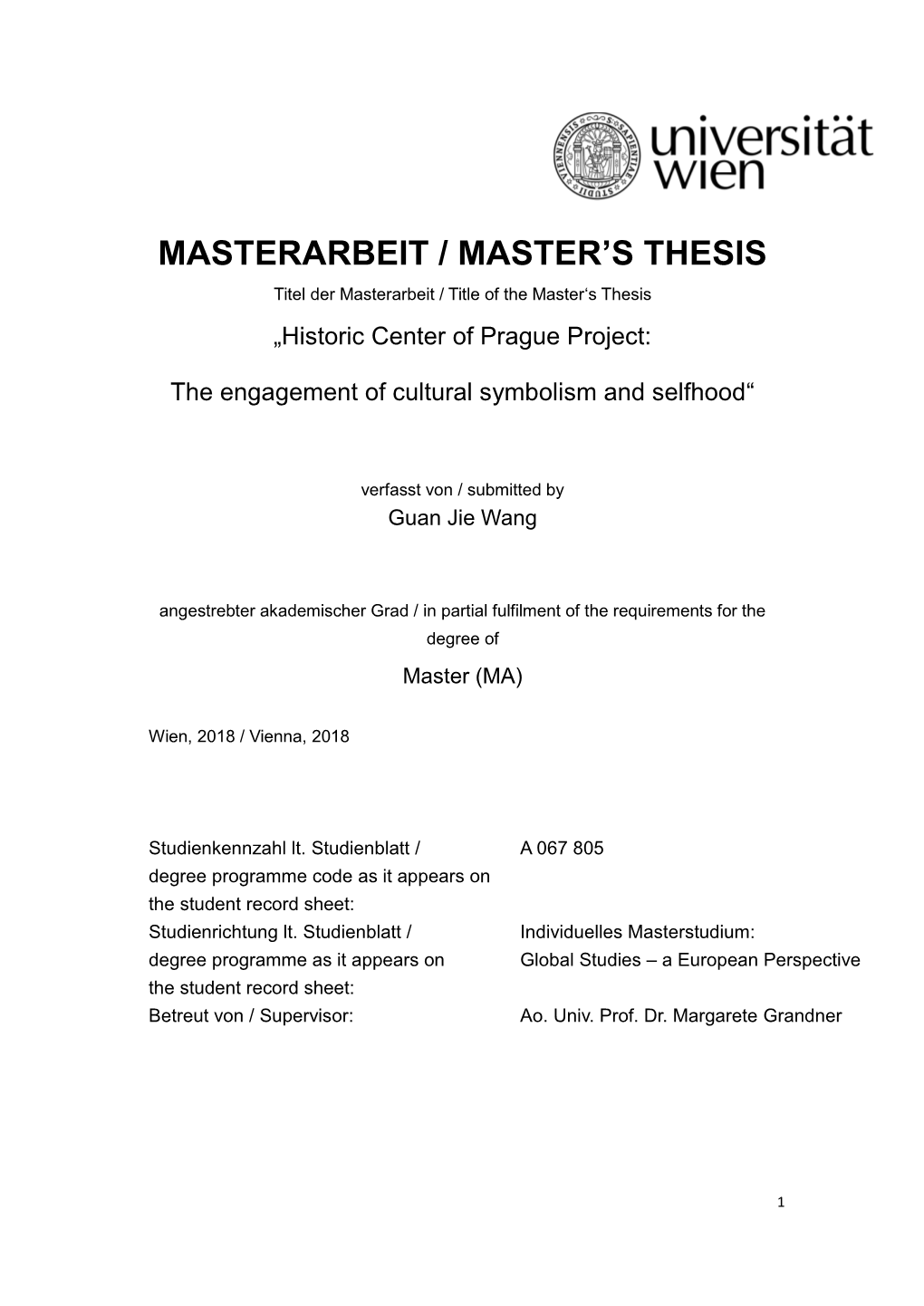 Masterarbeit / Master's Thesis