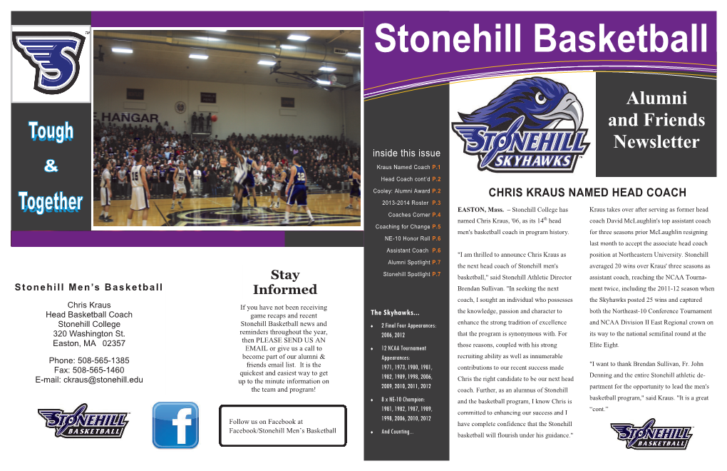 Stonehill Basketball