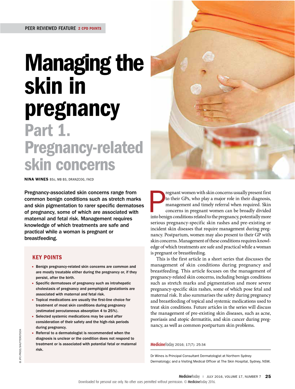 Managing the Skin in Pregnancy Part 1