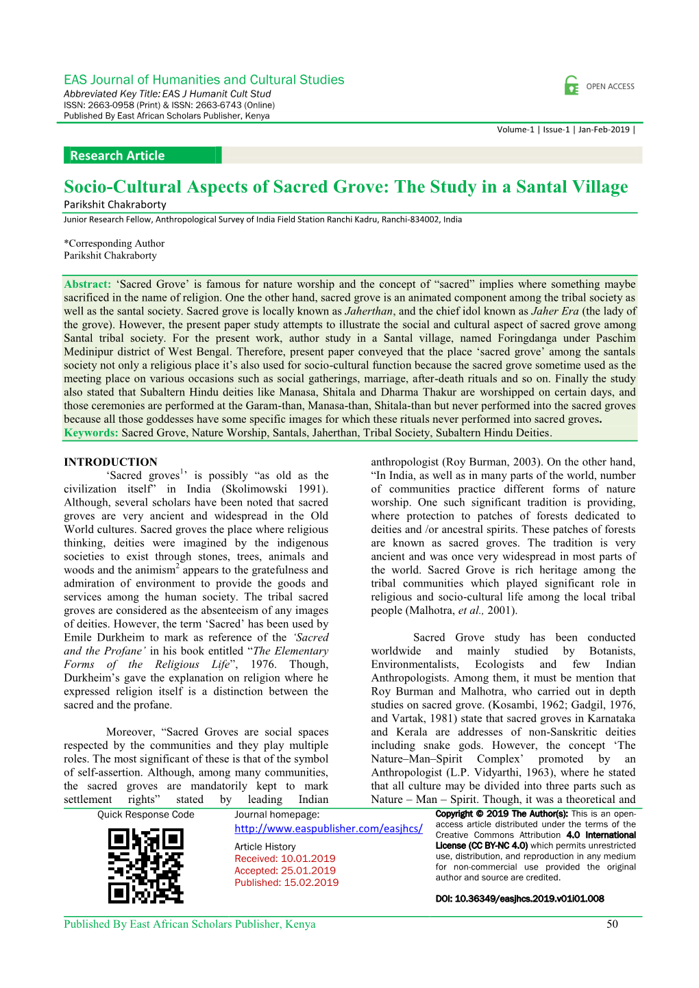 Socio-Cultural Aspects of Sacred Grove