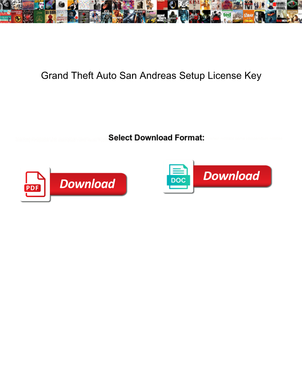 Grand Theft Auto San Andreas Setup License Key