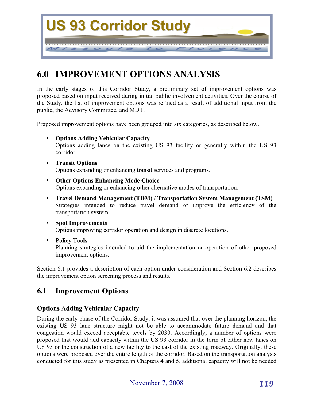 US 93 Corridor Study