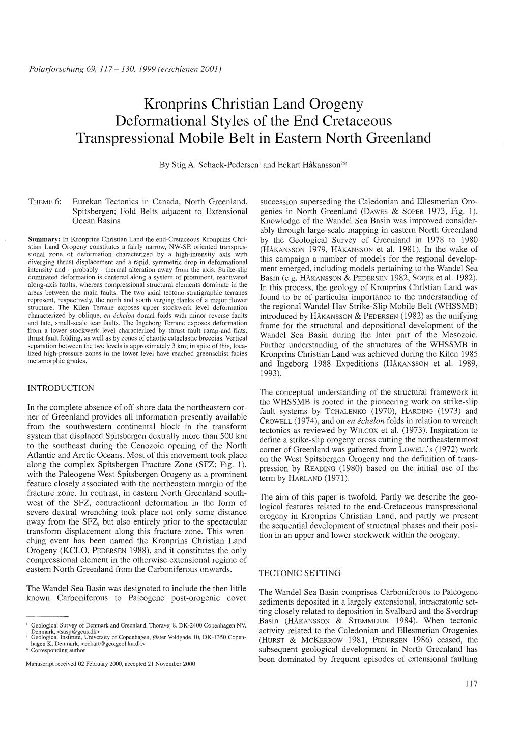 Kronprins Christian Land Orogeny Deformational Styles of the End Cretaceous Transpressional Mobile Belt in Eastern North Greenland