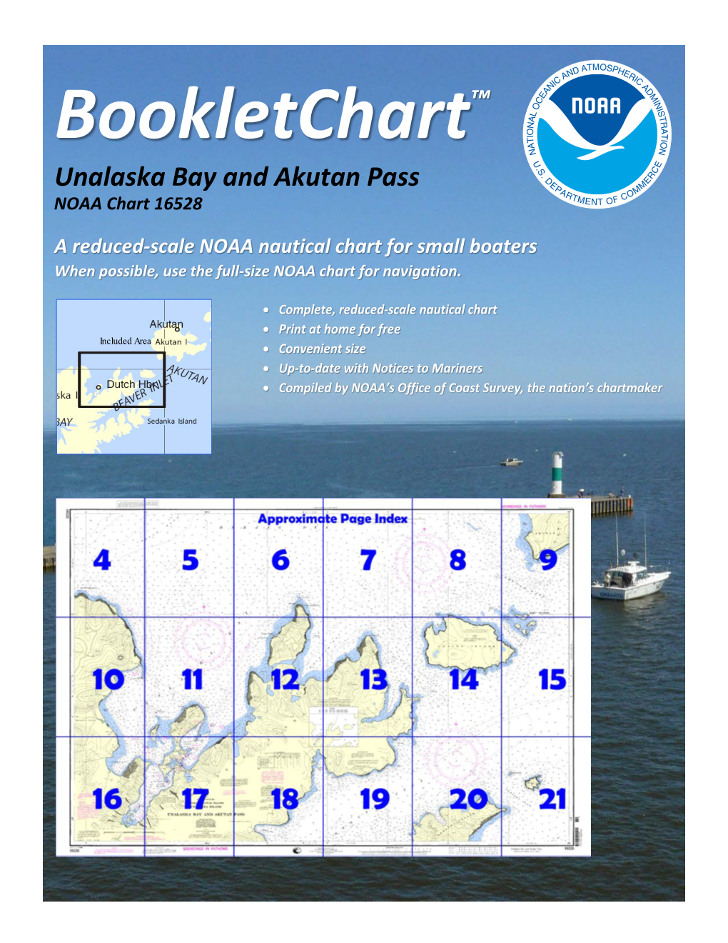 Bookletchart™ Unalaska Bay and Akutan Pass NOAA Chart 16528