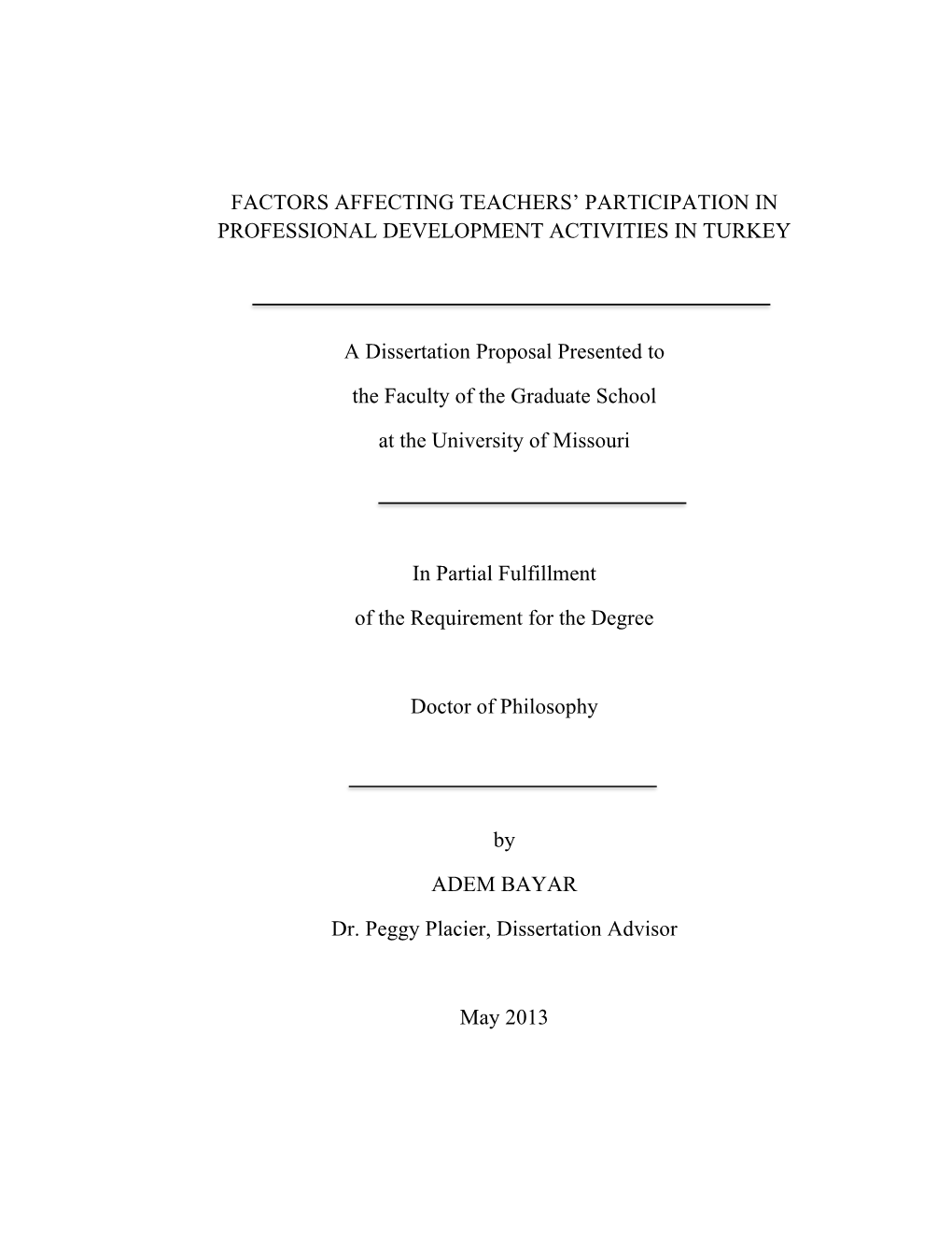 Factors Affecting Teachers' Participation in Professional Learning Activities